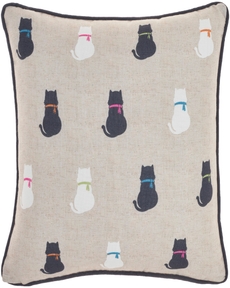 PET BEDS & HOUSES L0406 BLACK 16" X 16" THROW PILLOW
