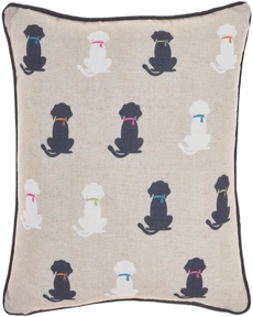 PET BEDS & HOUSES L0407 BLACK 16" X 16" THROW PILLOW
