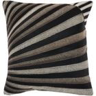 NATURAL LEATHER HIDE S0091 BLK/GREY 20" X 20" THROW PILLOW