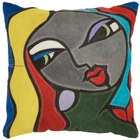 NATURAL LEATHER HIDE S2204 MULTICOLOR 20" x 20" THROW PILLOW