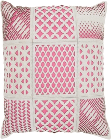 NATURAL LEATHER HIDE S4291 ROSE 20" x 20" THROW PILLOW