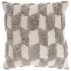 57 GRAND BY NICOLE CURTIS RC116 LT GREY 18" x 18" THROW PILLOW