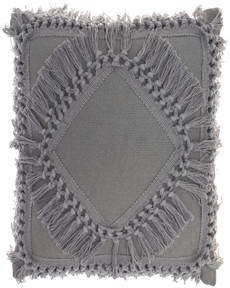 57 GRAND BY NICOLE CURTIS RJ199 CHARCOAL 18" x 18" THROW PILLOW