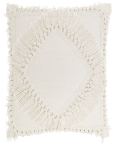 57 GRAND BY NICOLE CURTIS RJ199 IVORY 18" x 18" THROW PILLOW