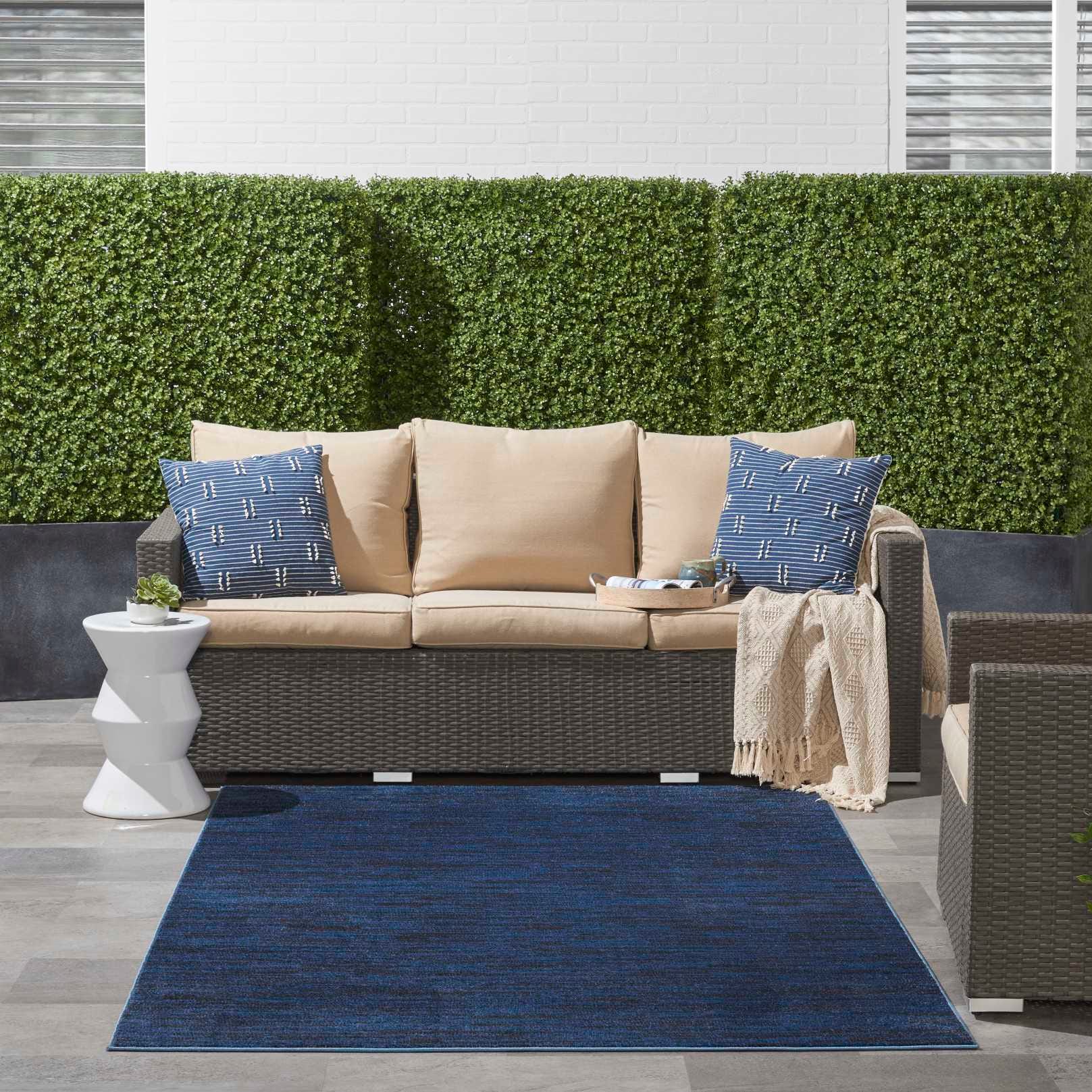 Nourison Home ESSENTIALS NRE01 MIDNIGHT BLUE AREA RUG