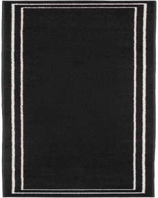 Nourison Essentials NRE02 Black Ivory 2'2" x 12' Area Rug