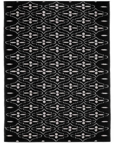 Nourison Essentials NRE04 Black Ivory 2'2" x 7'6" Area Rug