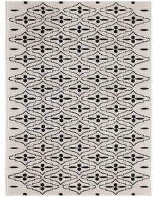 Nourison Essentials NRE04 Ivory Black 2'2" x 7'6" Area Rug