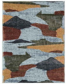 Nordic NRC18 Blue Multicolor 2' x 6' Area Rug
