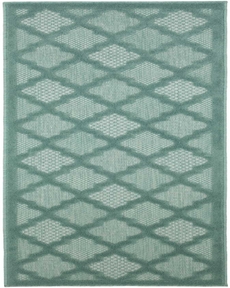 Nourison Easy Care NES01 Aqua Teal 2' x 6' Area Rug