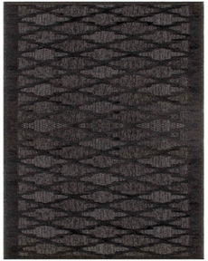 Nourison Easy Care NES01 Charcoal/Black 2'2" x 12' Area Rug