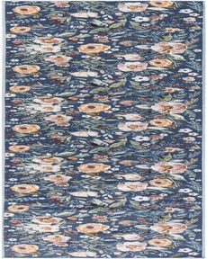 Nourison Washables NWB01 Navy Multicolor 2'2" x 10' Area Rug