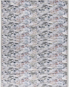 Nourison Washables NWB05 Grey Multicolor 2'2" x 8' Area Rug