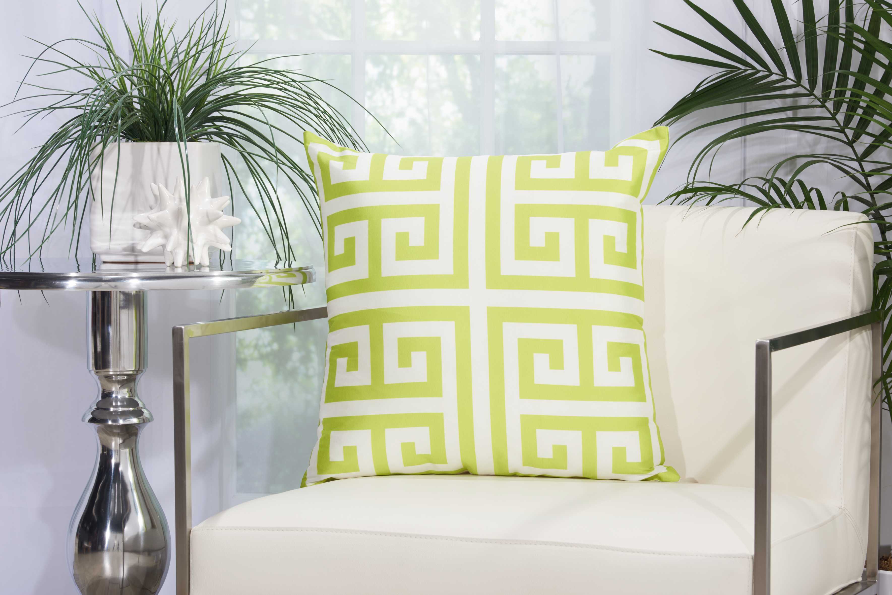 OUTDOOR PILLOWS AS047 APPLE GREEN 20 x 20 THROW PILLOW