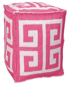 OUTDOOR PILLOW AS555 HOT PINK 16" x 16" x 16" POUF