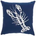 OUTDOOR PILLOWS L0032 NAVY 18" x 18" THROW PILLOW
