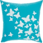 OUTDOOR PILLOWS L0204 TURQUOISE 18" x 18" THROW PILLOW