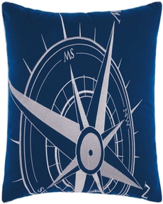 OUTDOOR PILLOWS L1523 NAVY/WHITE 20" x 20" THROW PILLOW