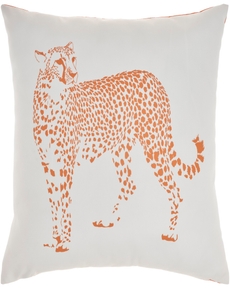 OUTDOOR PILLOW L3393 ORANGE 20" X 20" THROW PILLOW