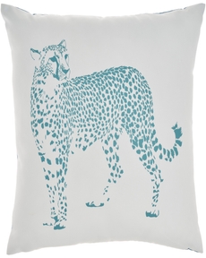 OUTDOOR PILLOW L3393 TURQUOISE 20" X 20" THROW PILLOW