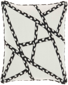 OUTDOOR PILLOWS VJ006 BLACK 18" x 18" THROW PILLOW
