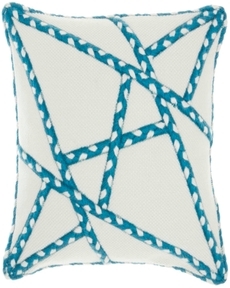 OUTDOOR PILLOWS VJ006 TURQUOISE 18" x 18" THROW PILLOW