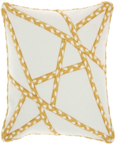 OUTDOOR PILLOWS VJ006 YELLOW 18" x 18" THROW PILLOW