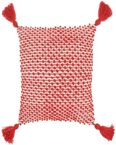 OUTDOOR PILLOW VJ025 RED 18" X 18" THROW PILLOW