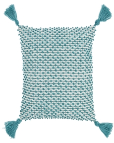 OUTDOOR PILLOW VJ025 TURQUOISE 18" X 18" THROW PILLOW