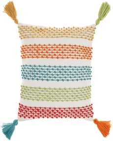 OUTDOOR PILLOW VJ062 MULTICOLOR 18" X 18" THROW PILLOW