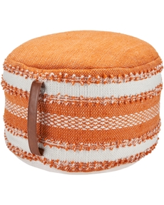 OUTDOOR PILLOW VJ088 ORANGE 20" X 20" X 12" POUF