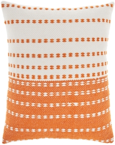 OUTDOOR PILLOW VJ109 ORANGE 18" X 18" THROW PILLOW