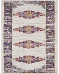 Passion PSN03 Ivory Blue 2'2" x 10' Area Rug