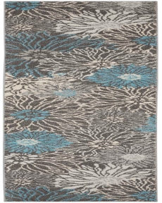 Passion PSN17 Charcoal/Blue Rug 2'2" x 10'