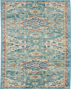 Passion PSN25 Ivory/Light Blue Rug 1'10" x 6'