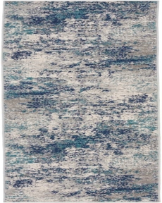 Passion PSN36 Ivory/Teal 2'2" x 10' Area Rug