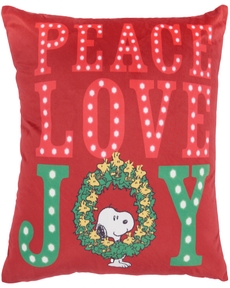 PEANUTS PILLOW QY998 RED 18" X 18" THROW PILLOW