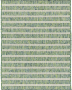 Positano POS03 Blue Green Ivory 2'2" x 10' Area Rug