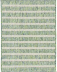 Positano POS03 Blue Green Ivory 2' x 6' Area Rug
