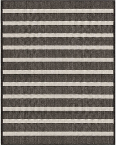 Positano POS03 Black Ivory 2' x 6' Area Rug