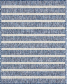 Positano POS03 2' x 6' Navy Ivory Area Rug