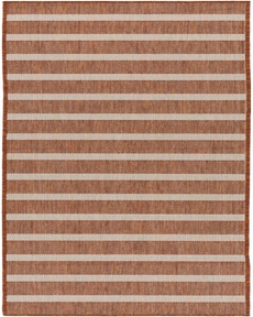 Positano POS03 Terracotta Ivory 2'2" x 10' Area Rug