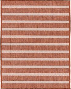 Positano POS03 Terracotta Ivory 2' x 6' Area Rug