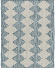 Positano POS04 Aqua 2'2" x 8' Area Rug