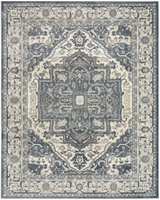 Quarry QUA18 Navy Ivory Area Rug