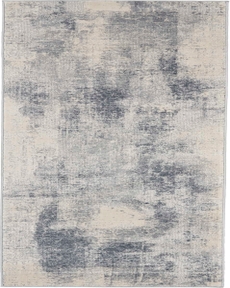 Rustic Textures RUS02 Blue/Ivory Rug 2'2" x 7'6"