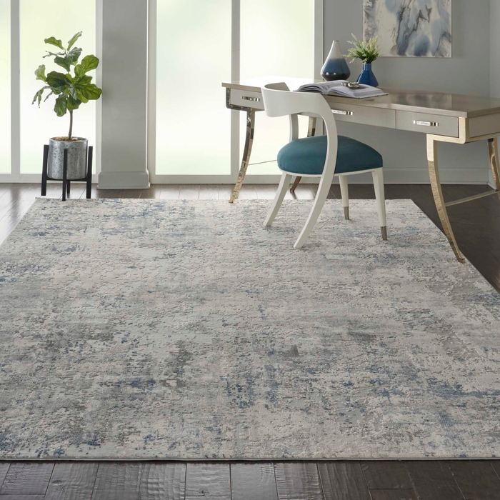 Rustic Textures Rus07 Ivory Grey Blue