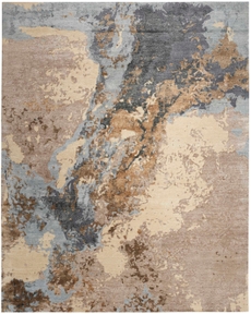 Silk Shadows SHA23 Beige Blue Area Rug