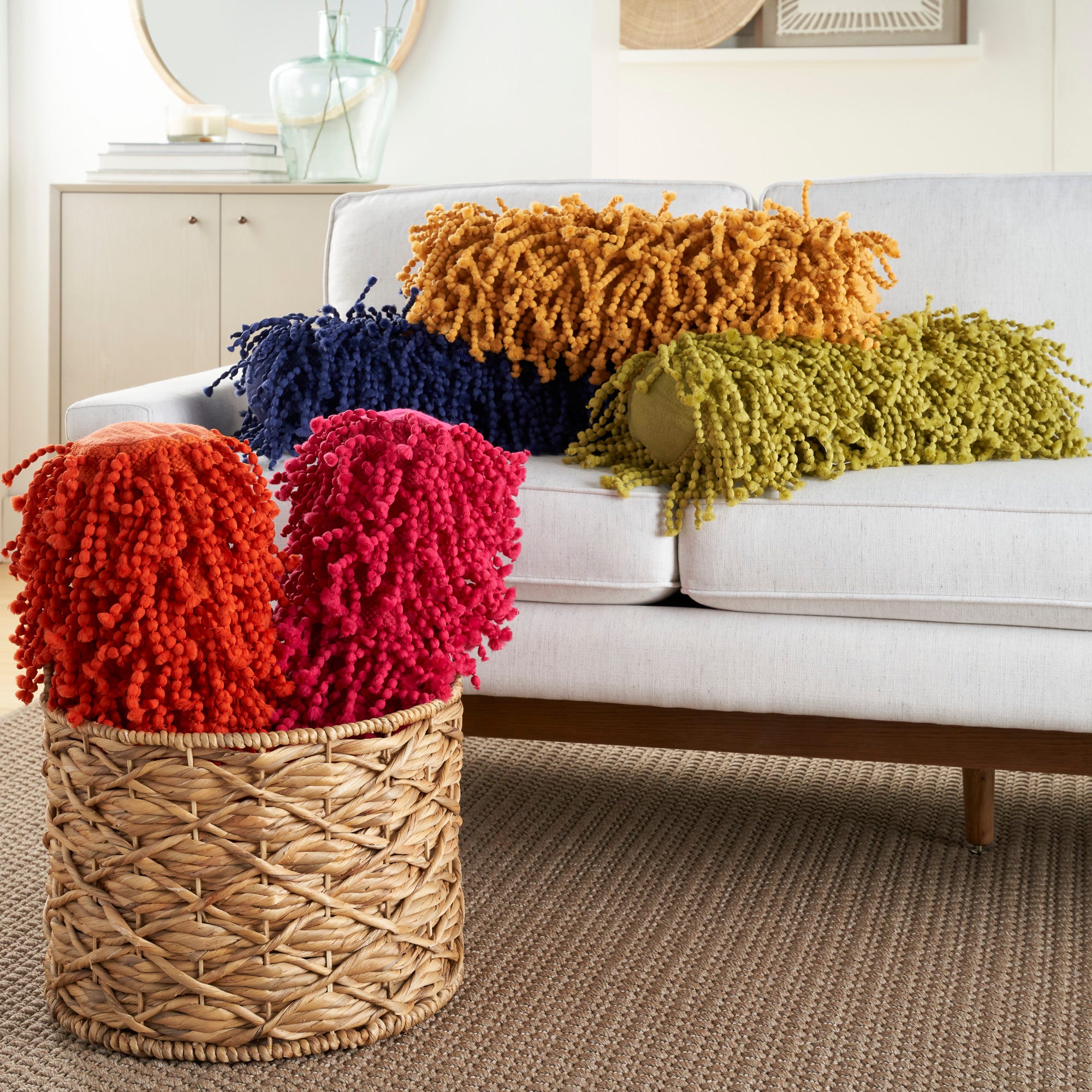 SHAG DC105 ORANGE 5 x 20 LUMBAR PILLOW