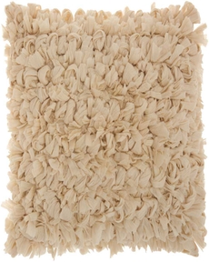 SHAG DL658 BEIGE 16" x 16" THROW PILLOW